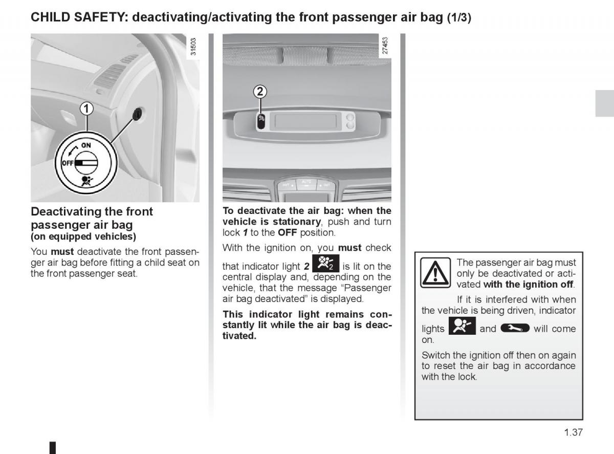 Renault Laguna 3 III owners manual / page 43