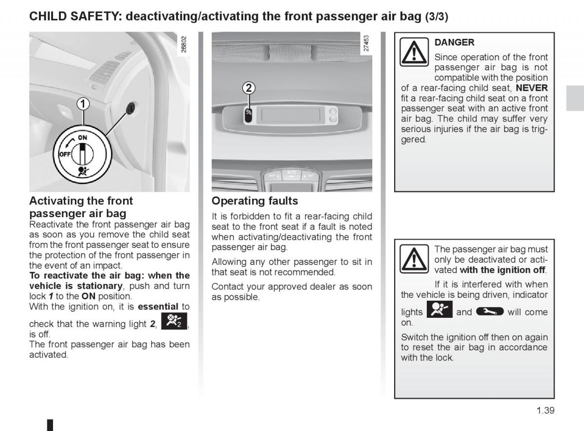 Renault Laguna 3 III owners manual / page 45