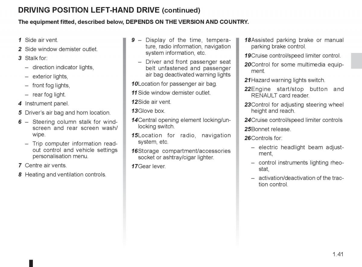 Renault Laguna 3 III owners manual / page 47