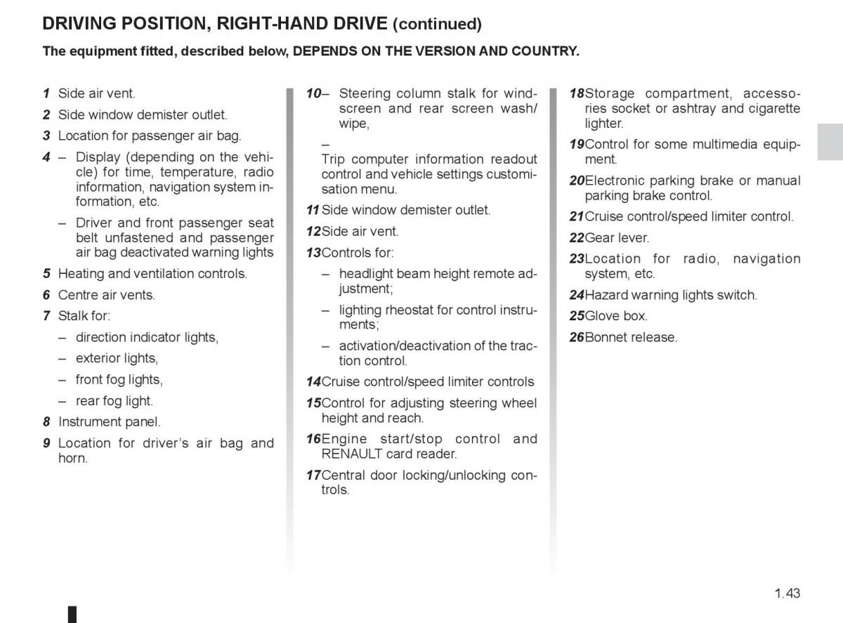 Renault Laguna 3 III owners manual / page 49