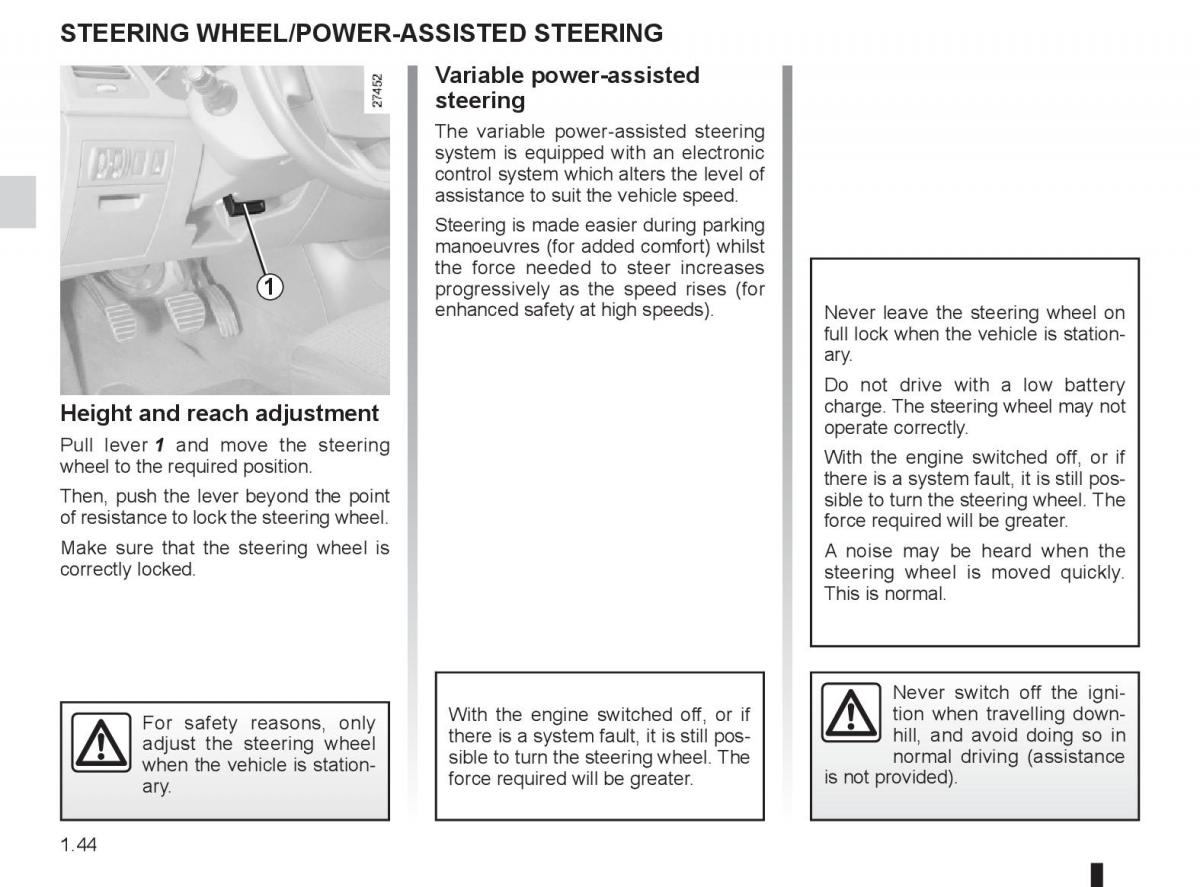 Renault Laguna 3 III owners manual / page 50