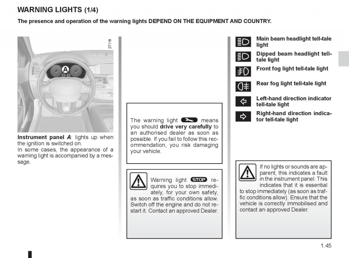 Renault Laguna 3 III owners manual / page 51