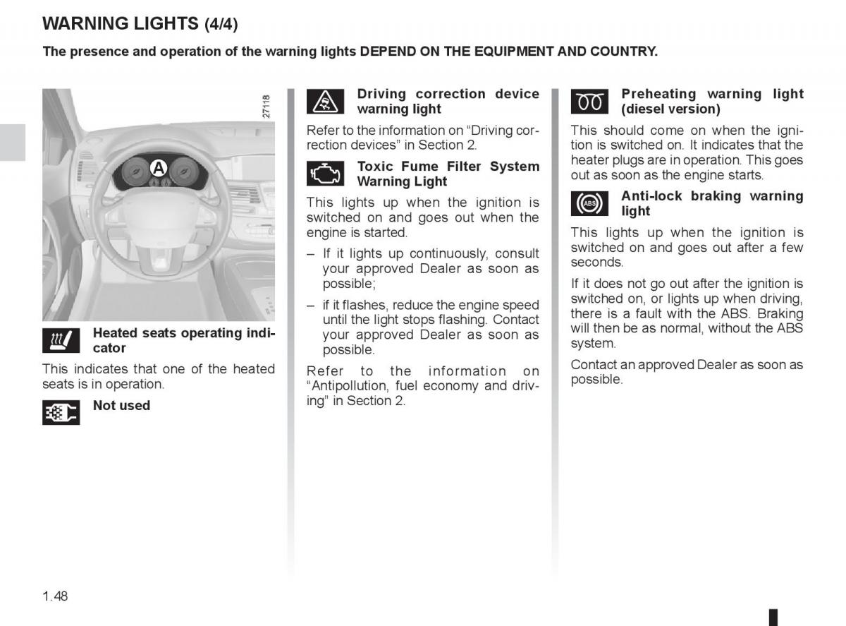 Renault Laguna 3 III owners manual / page 54