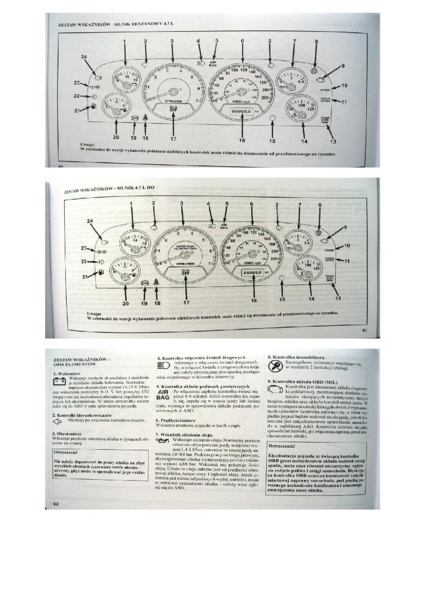 Jeep Grand Cherokee WJ instrukcja obslugi / page 20