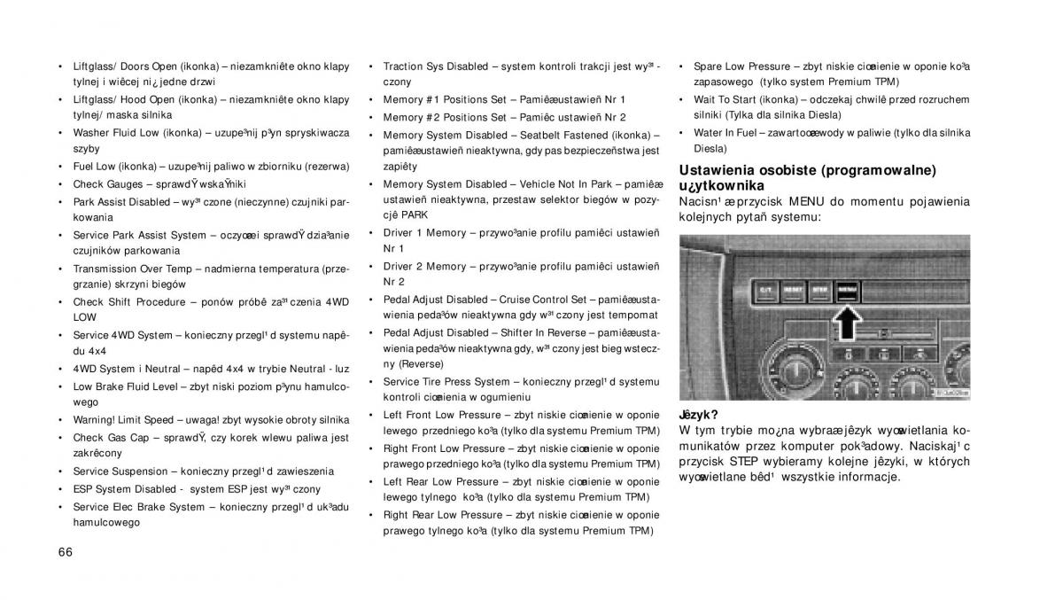 Jeep Grand Cherokee WH WK instrukcja obslugi / page 67