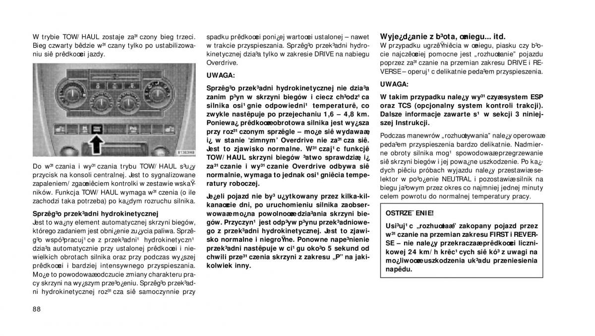 Jeep Grand Cherokee WH WK instrukcja obslugi / page 89