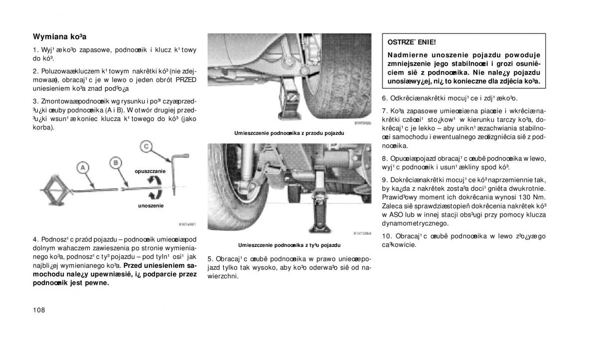 Jeep Grand Cherokee WH WK instrukcja obslugi / page 109