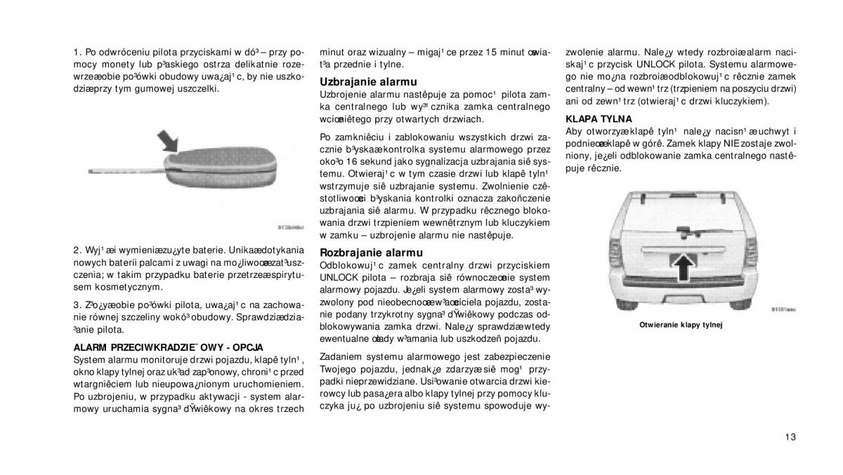 Jeep Grand Cherokee WH WK instrukcja obslugi / page 14