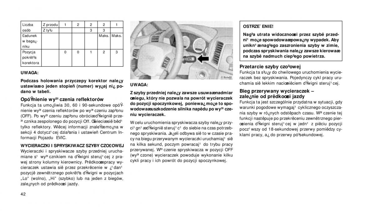 Jeep Grand Cherokee WH WK instrukcja obslugi / page 43