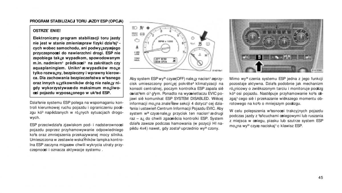 Jeep Grand Cherokee WH WK instrukcja obslugi / page 46