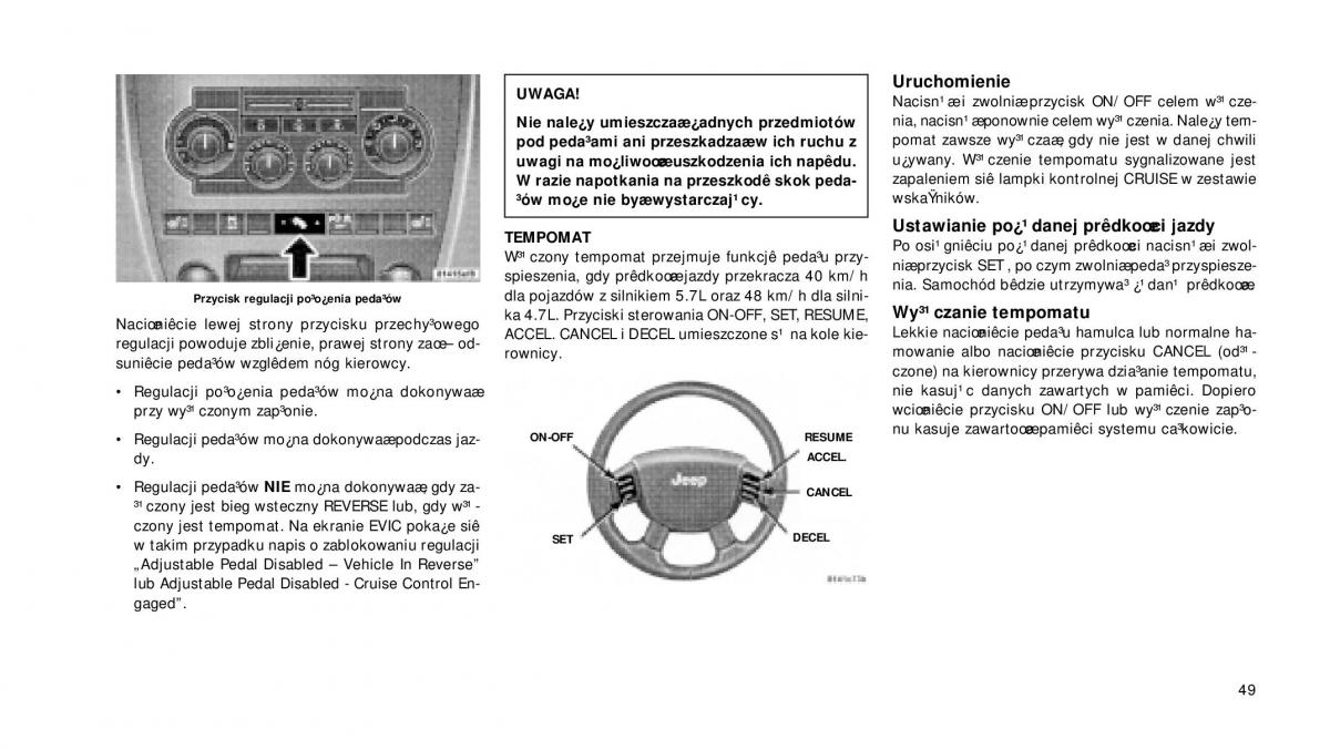 Jeep Grand Cherokee WH WK instrukcja obslugi / page 50