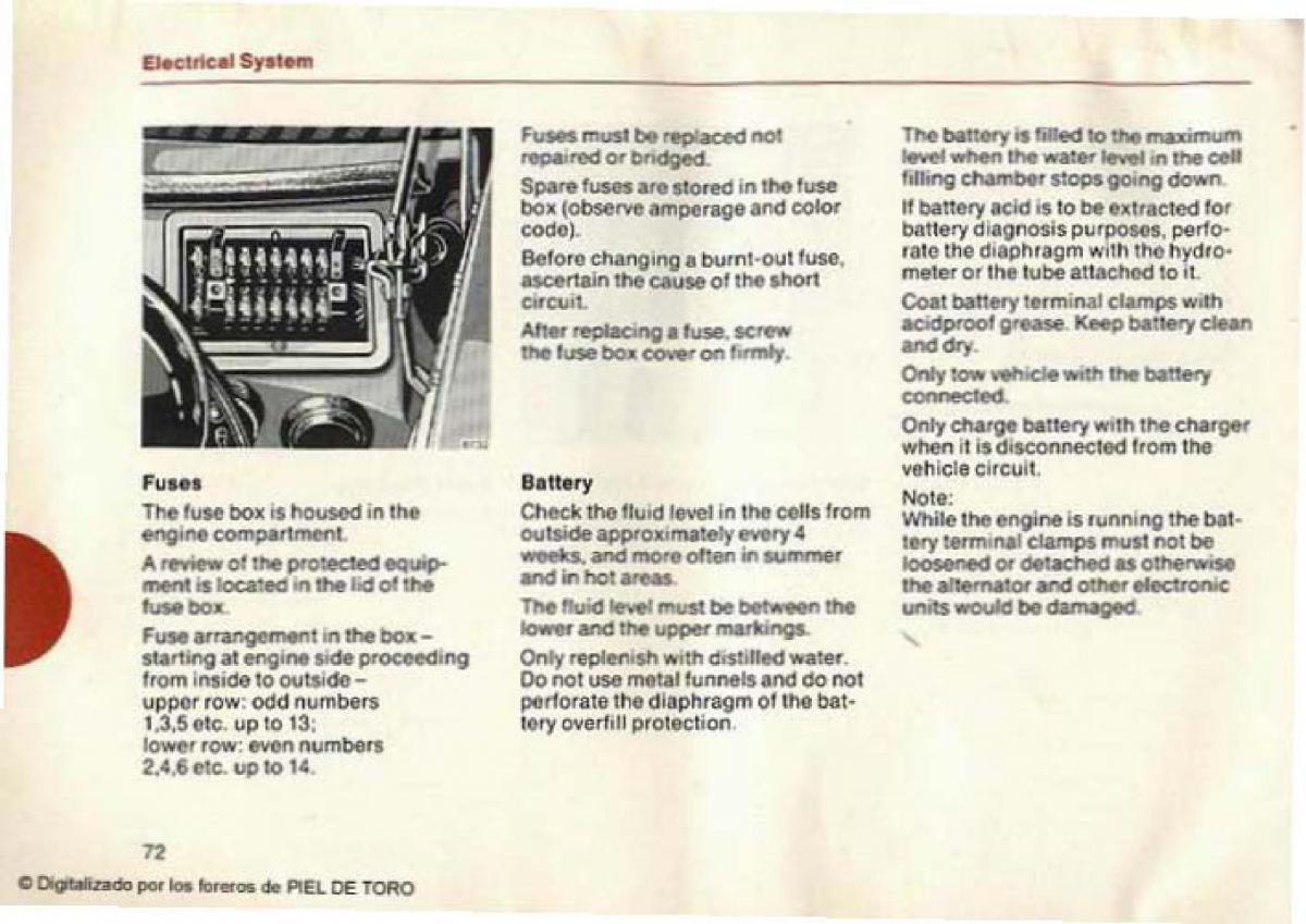 Mercedes Benz W123 200D 240D 300D Puchatek manual / page 74