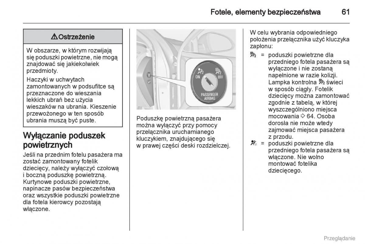 Opel Insignia instrukcja obslugi / page 62