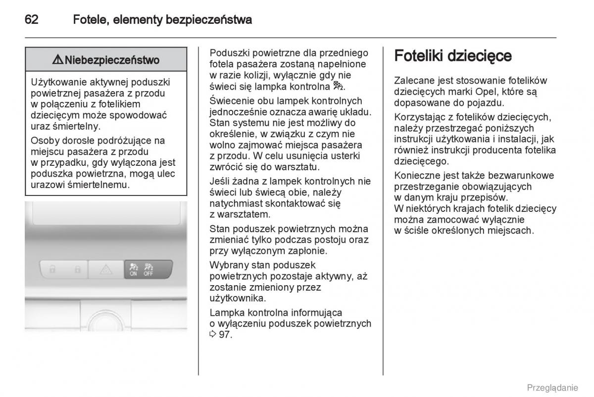 Opel Insignia instrukcja obslugi / page 63