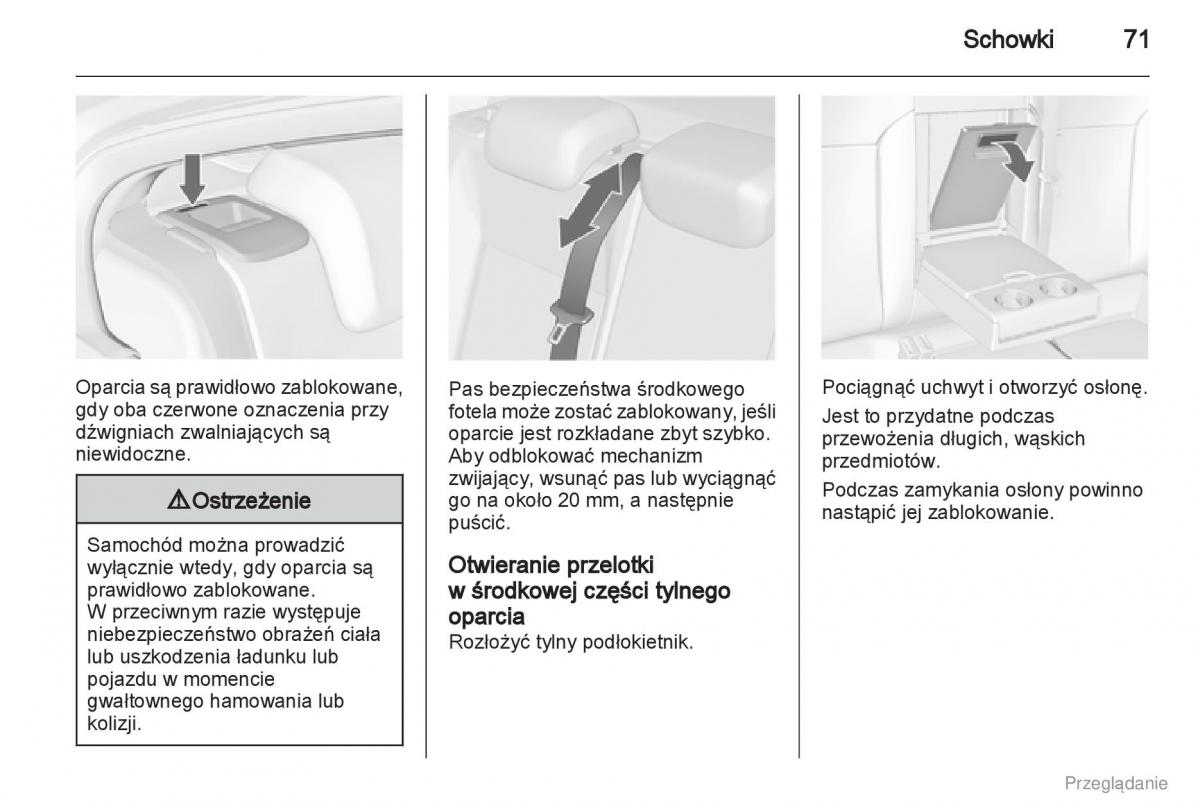 Opel Insignia instrukcja obslugi / page 72