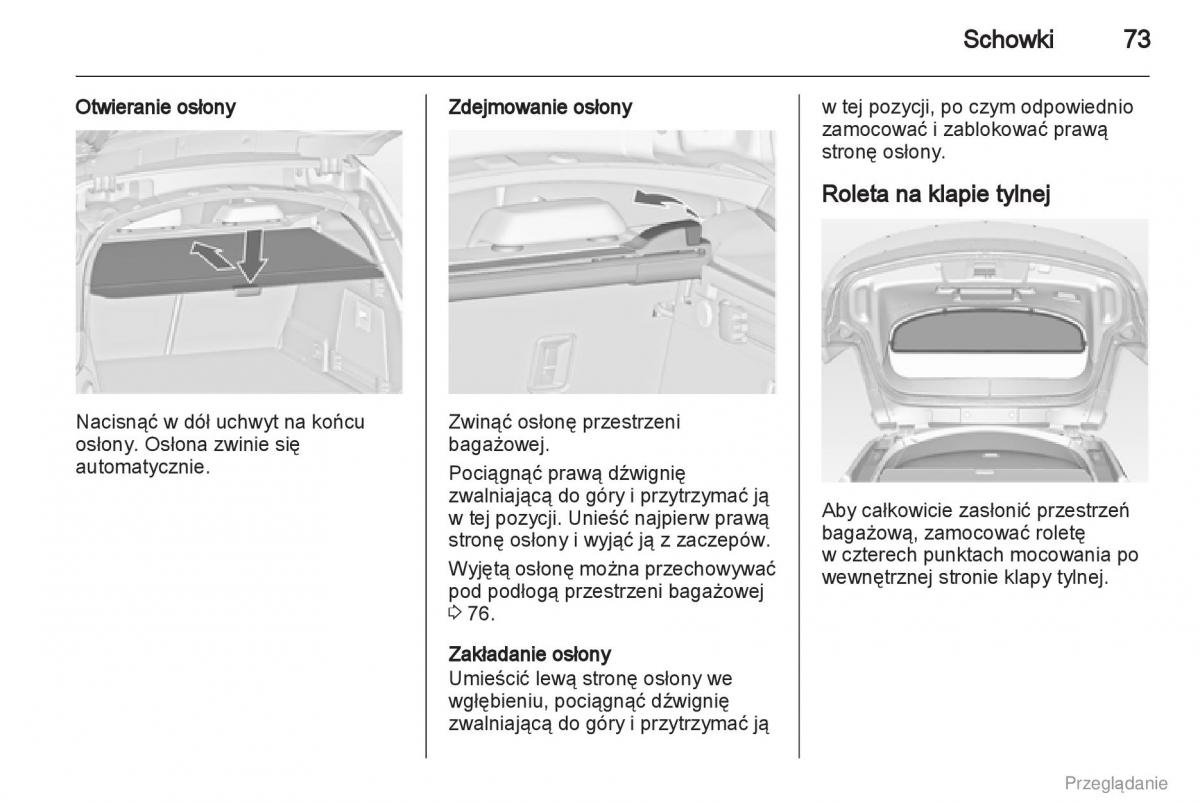 Opel Insignia instrukcja obslugi / page 74