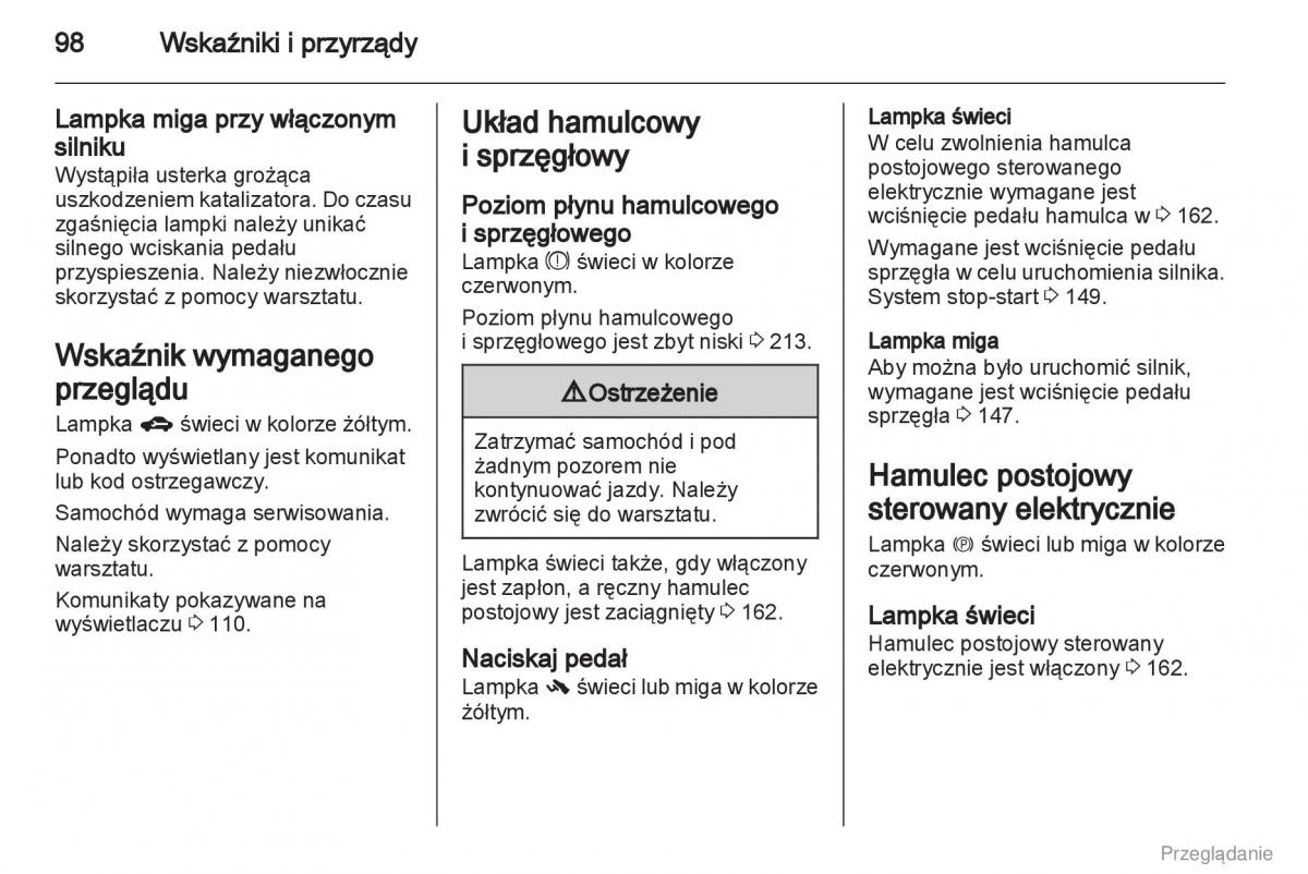 Opel Insignia instrukcja obslugi / page 99