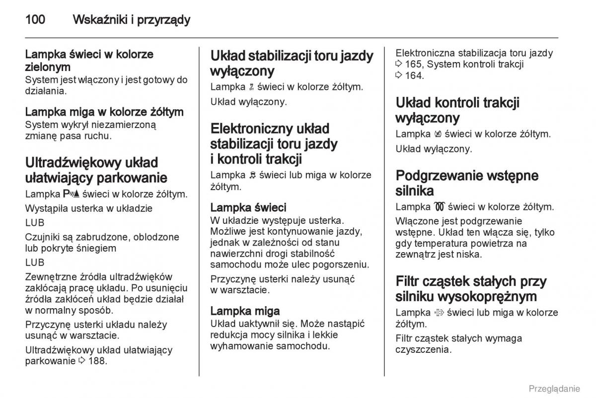 Opel Insignia instrukcja obslugi / page 101