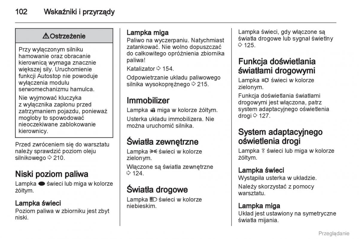 Opel Insignia instrukcja obslugi / page 103