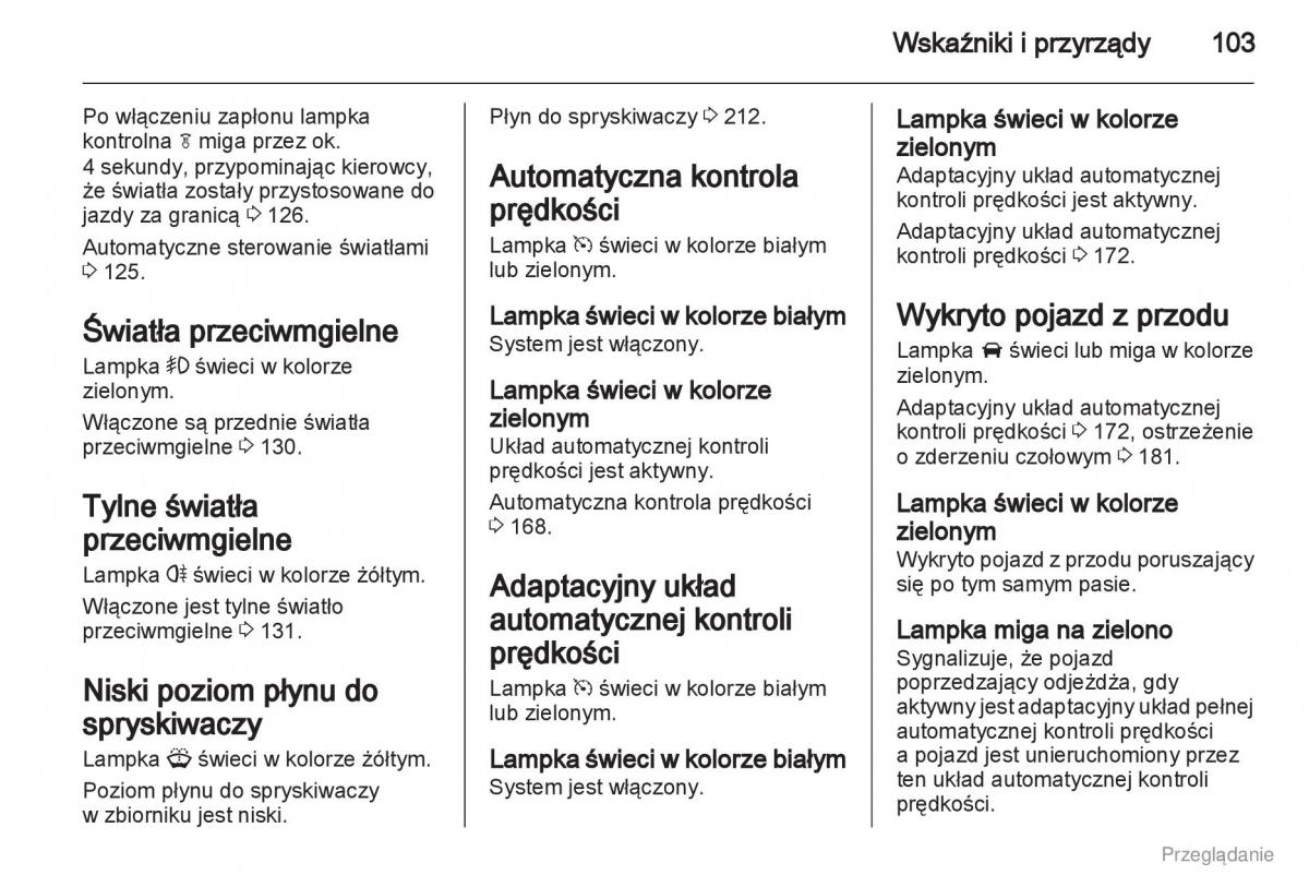 Opel Insignia instrukcja obslugi / page 104