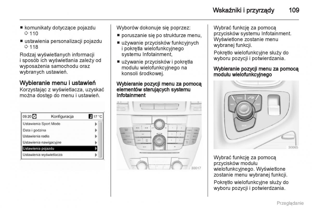 Opel Insignia instrukcja obslugi / page 110