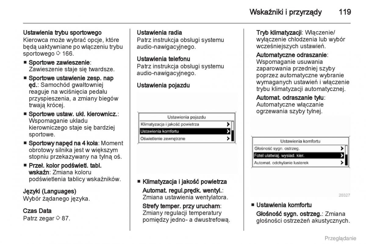 Opel Insignia instrukcja obslugi / page 120