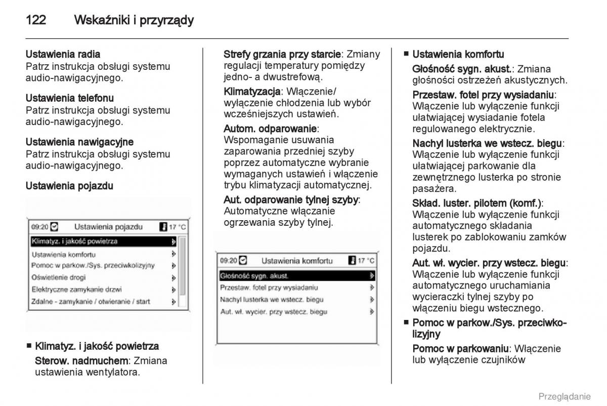 Opel Insignia instrukcja obslugi / page 123