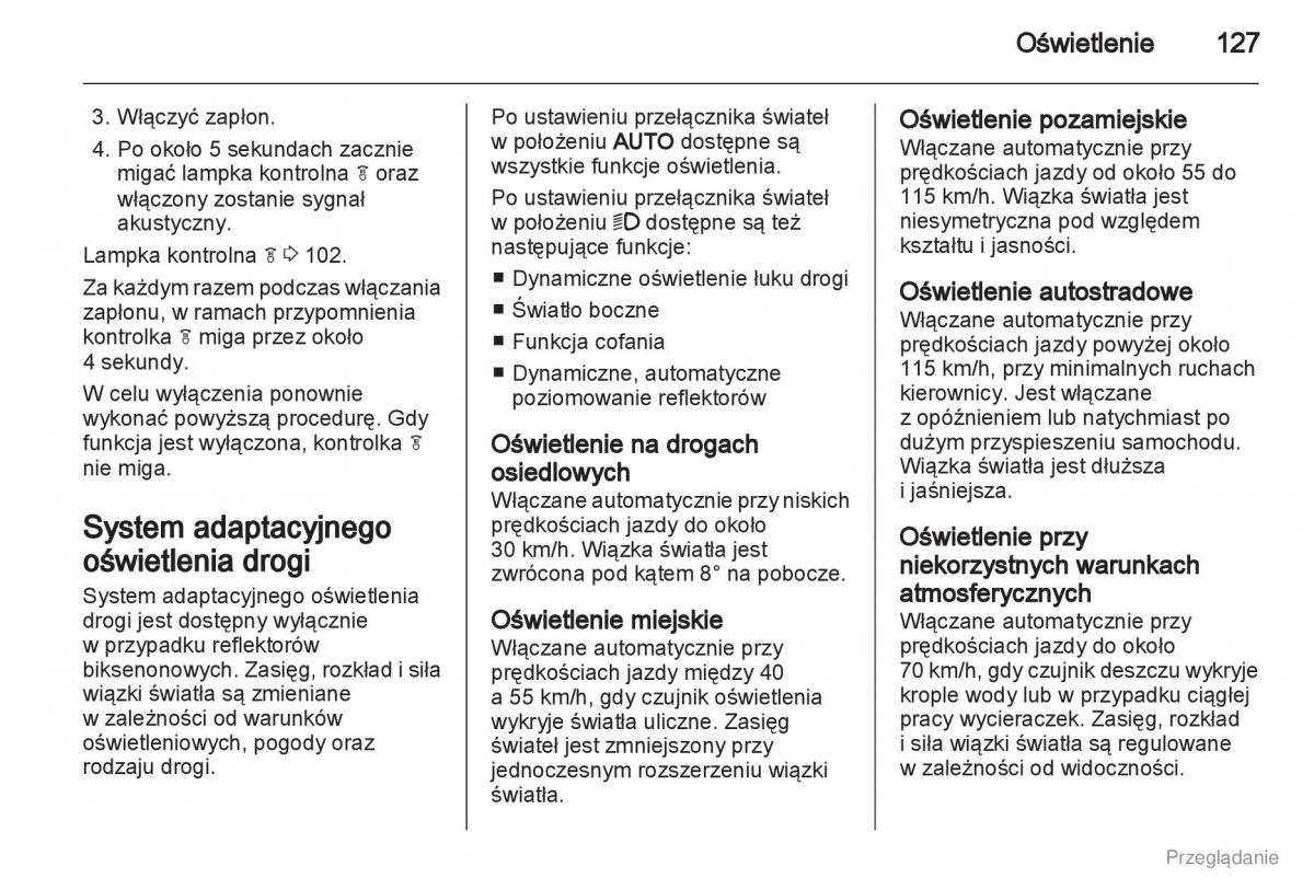 Opel Insignia instrukcja obslugi / page 128