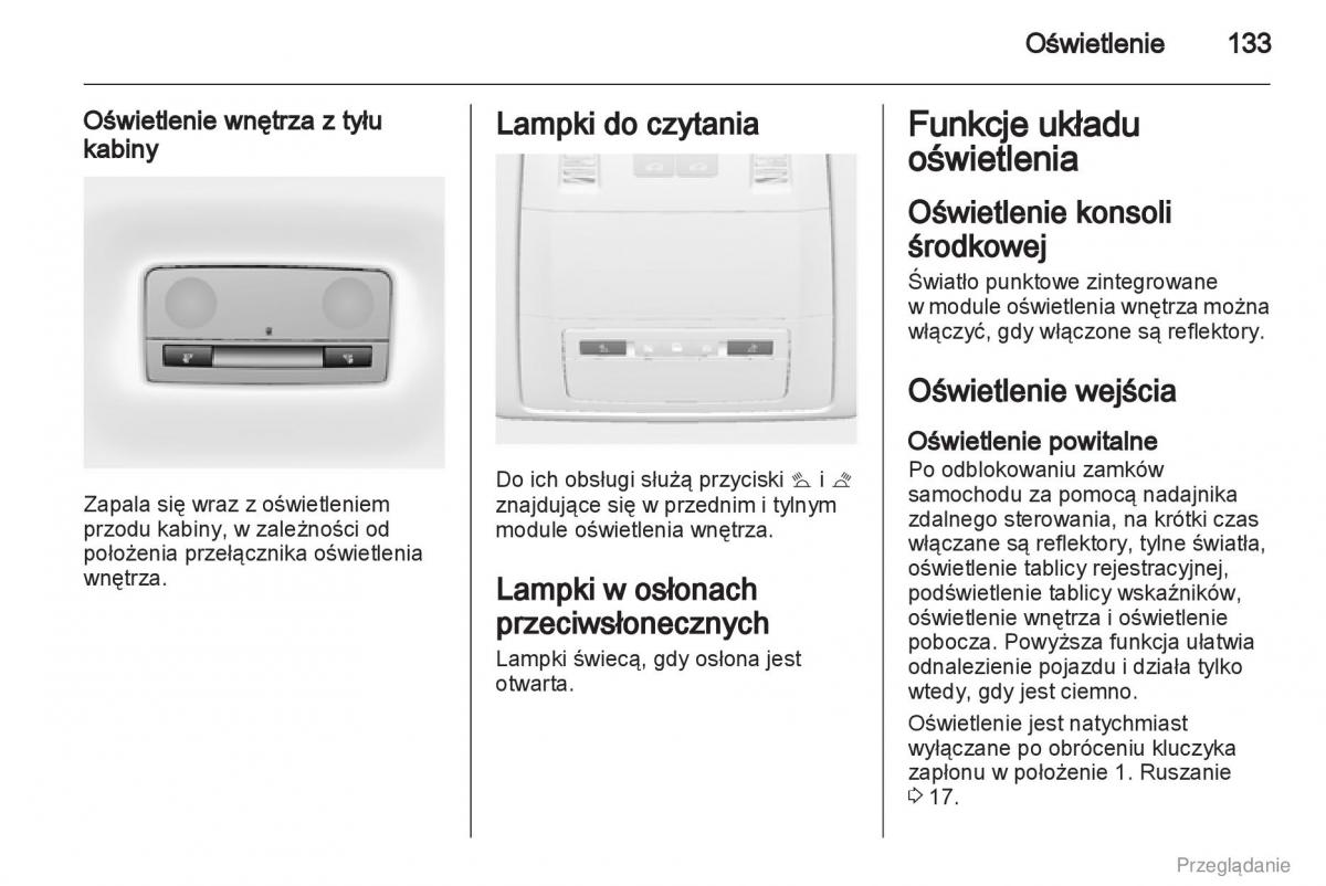 Opel Insignia instrukcja obslugi / page 134