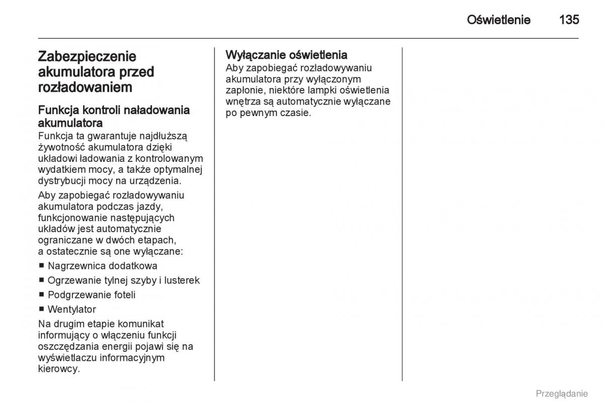 Opel Insignia instrukcja obslugi / page 136