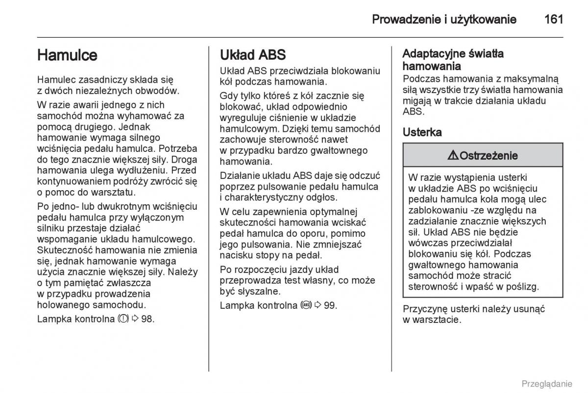 Opel Insignia instrukcja obslugi / page 162