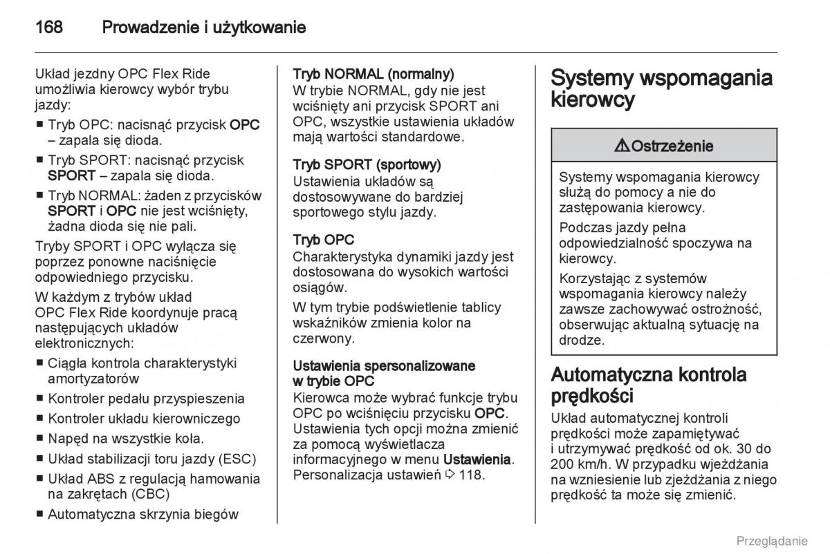 Opel Insignia instrukcja obslugi / page 169