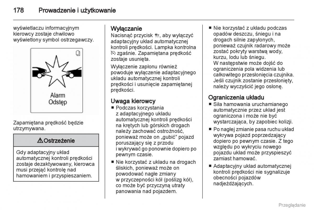 Opel Insignia instrukcja obslugi / page 179