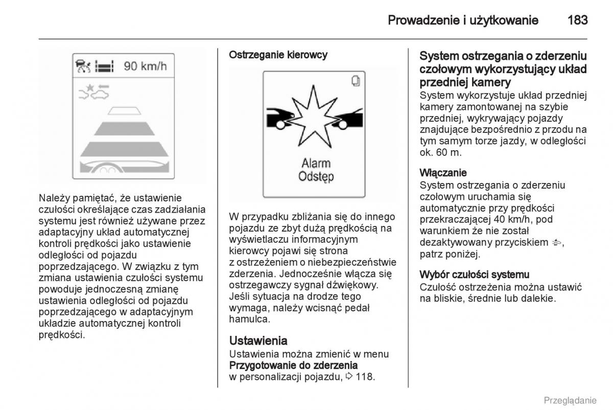 Opel Insignia instrukcja obslugi / page 184