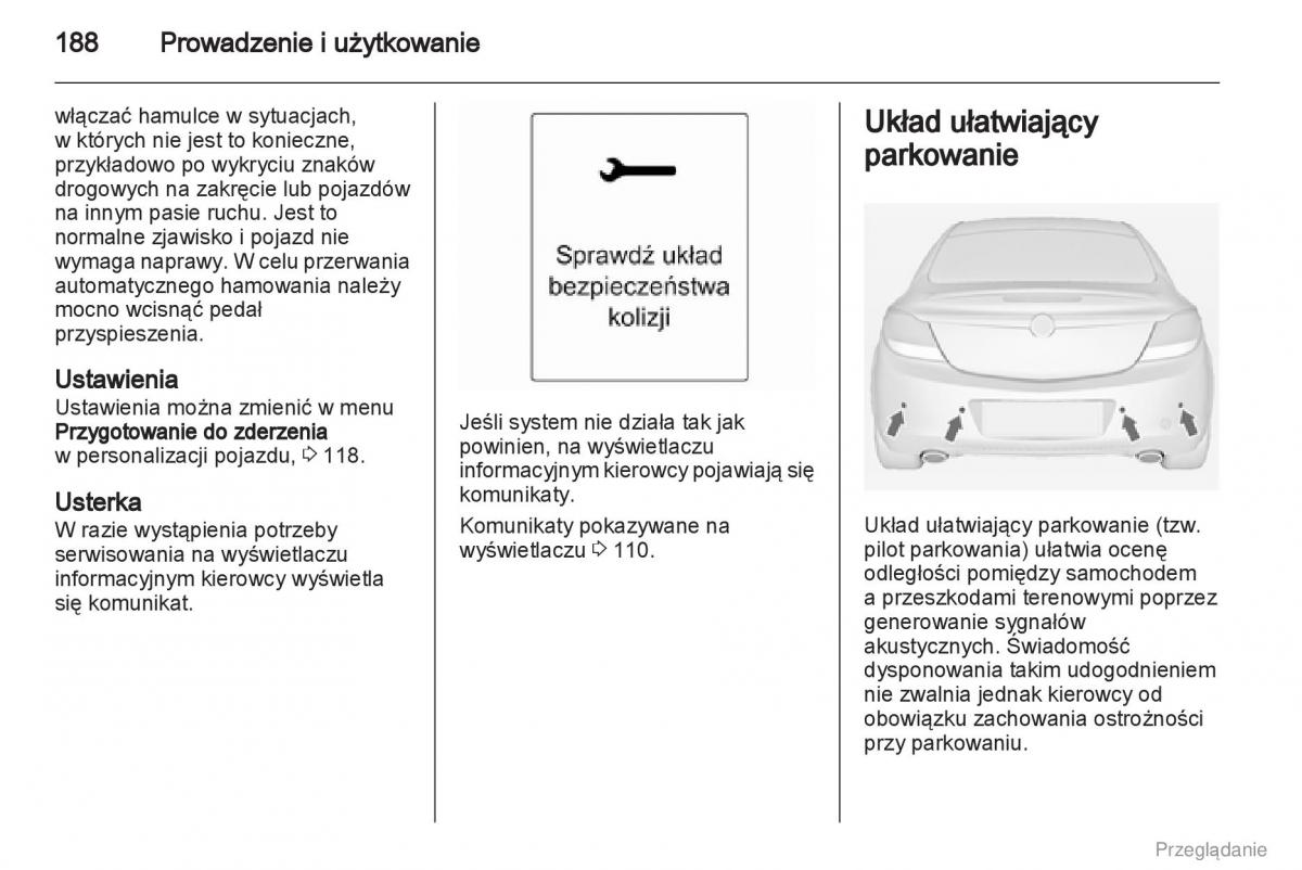 Opel Insignia instrukcja obslugi / page 189