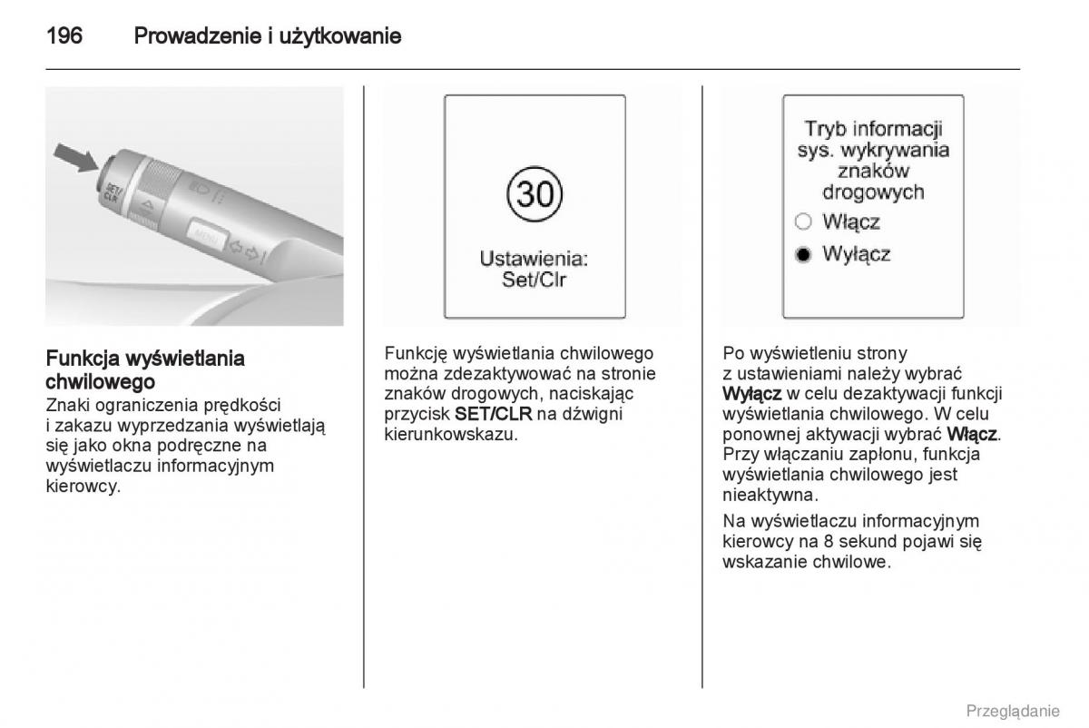 Opel Insignia instrukcja obslugi / page 197