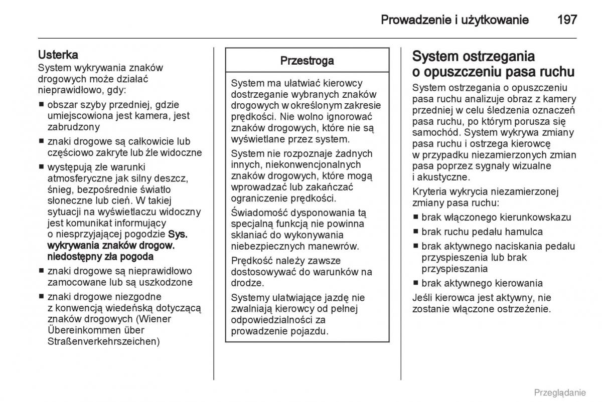 Opel Insignia instrukcja obslugi / page 198