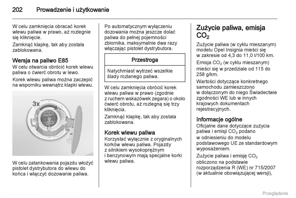 Opel Insignia instrukcja obslugi / page 203