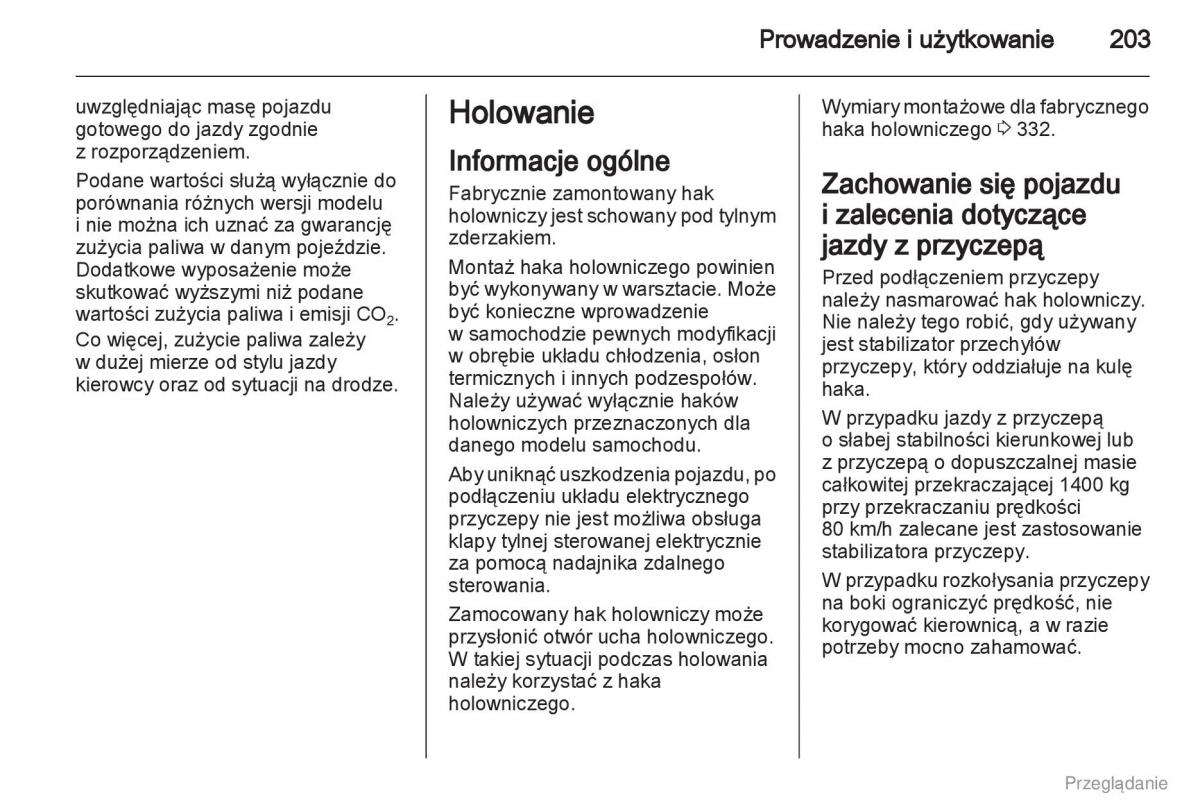 Opel Insignia instrukcja obslugi / page 204