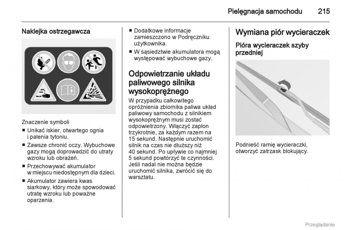 Opel Insignia instrukcja obslugi / page 216