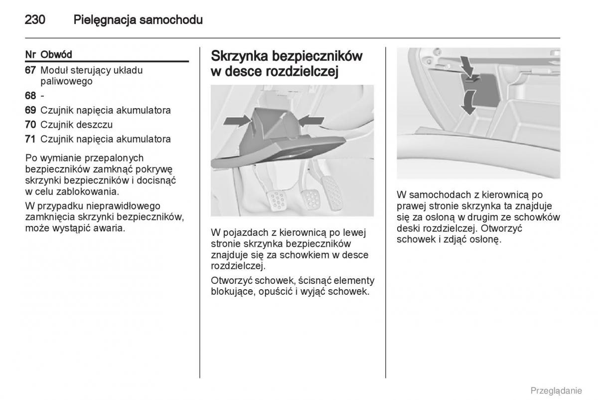 Opel Insignia instrukcja obslugi / page 231