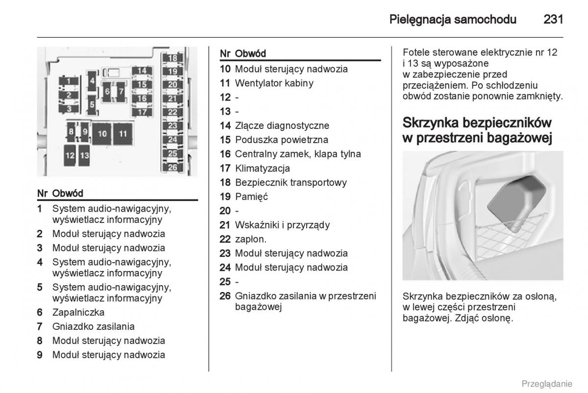 Opel Insignia instrukcja obslugi / page 232