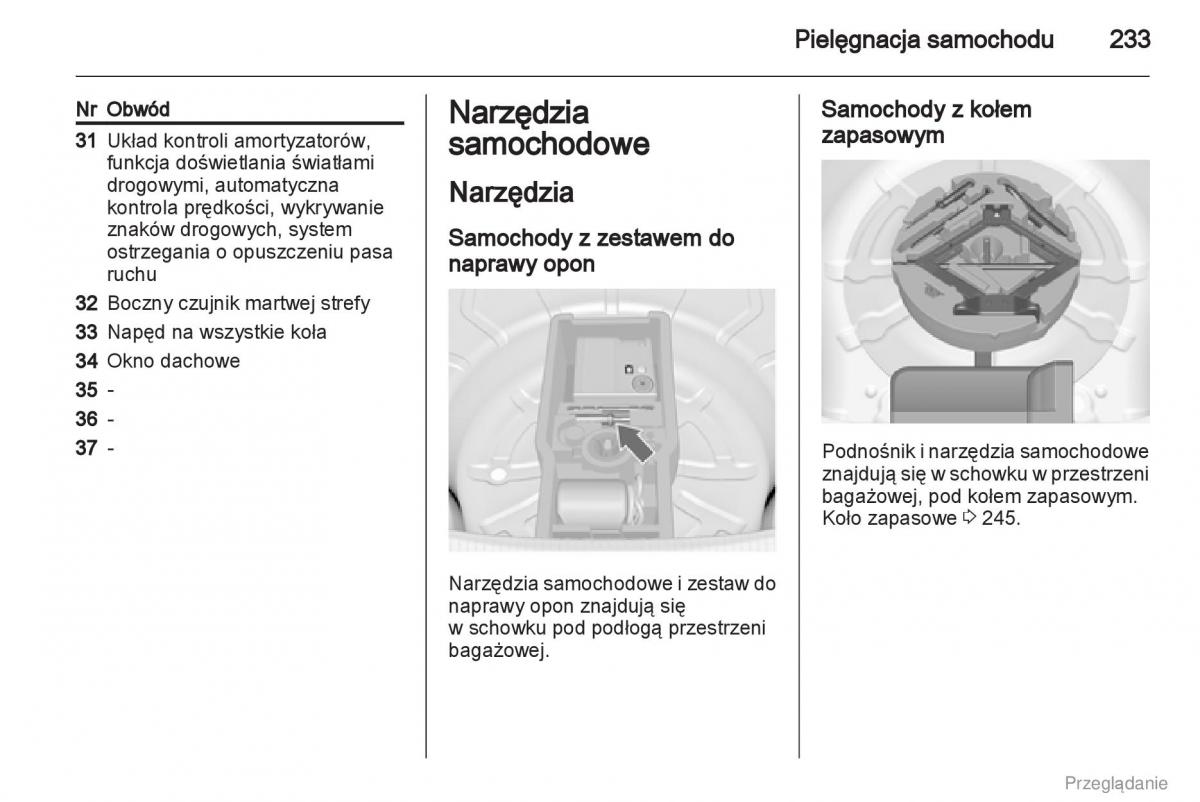 Opel Insignia instrukcja obslugi / page 234