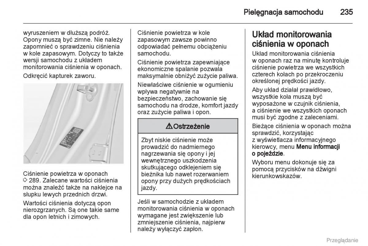 Opel Insignia instrukcja obslugi / page 236