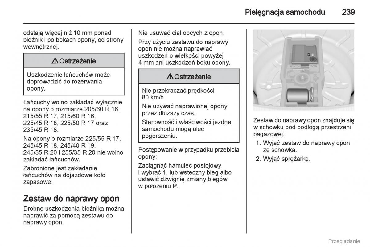 Opel Insignia instrukcja obslugi / page 240