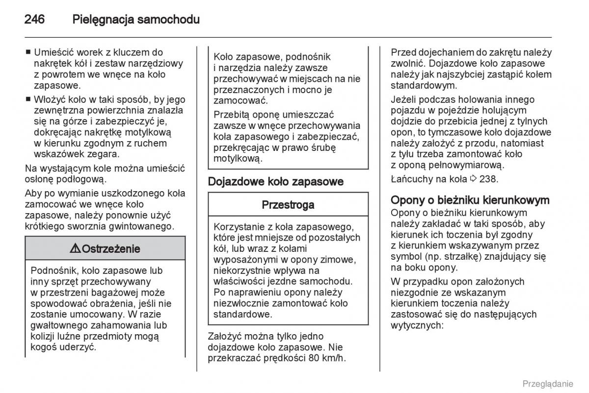 Opel Insignia instrukcja obslugi / page 247