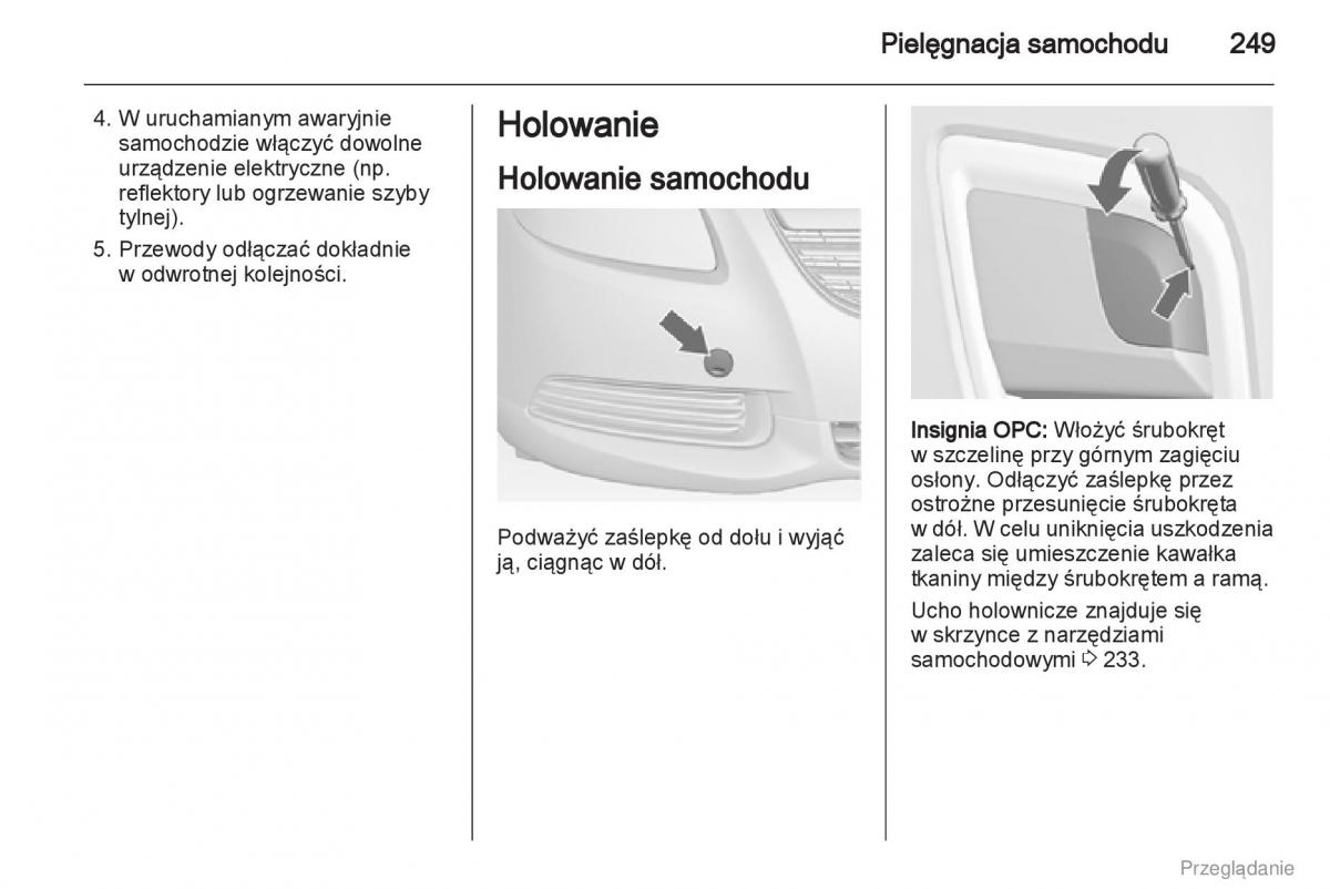 Opel Insignia instrukcja obslugi / page 250