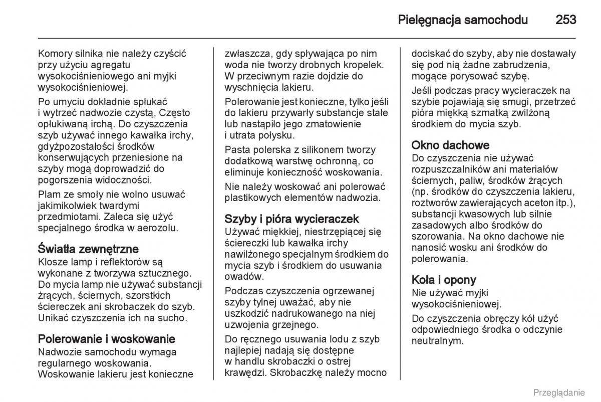 Opel Insignia instrukcja obslugi / page 254