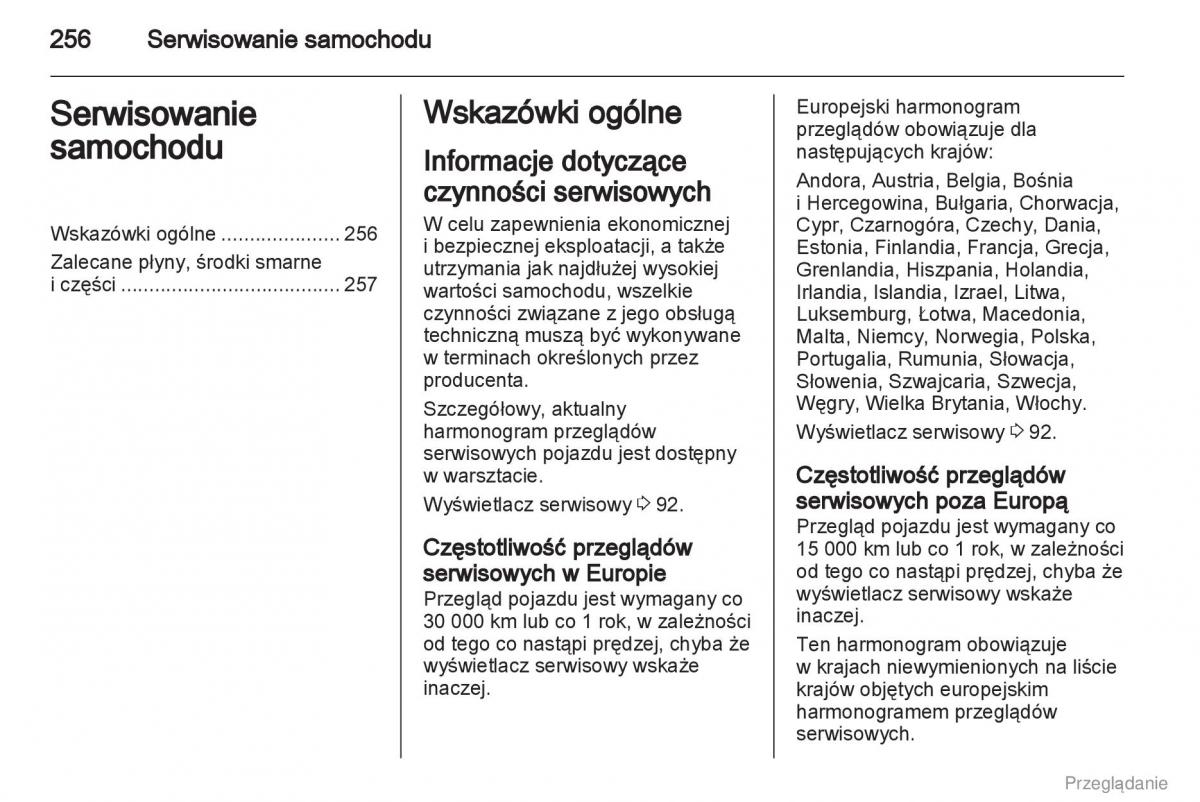 Opel Insignia instrukcja obslugi / page 257