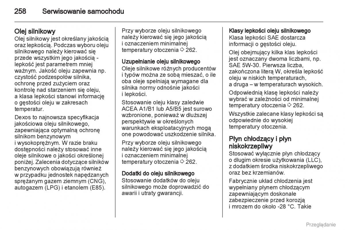 Opel Insignia instrukcja obslugi / page 259